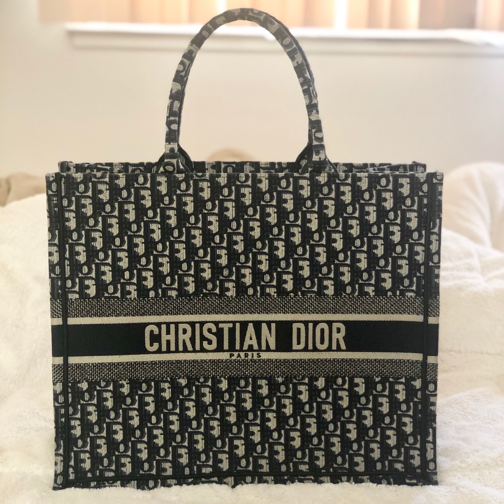 ❌Sold❌Blue Dior Oblique Book Tote Bag